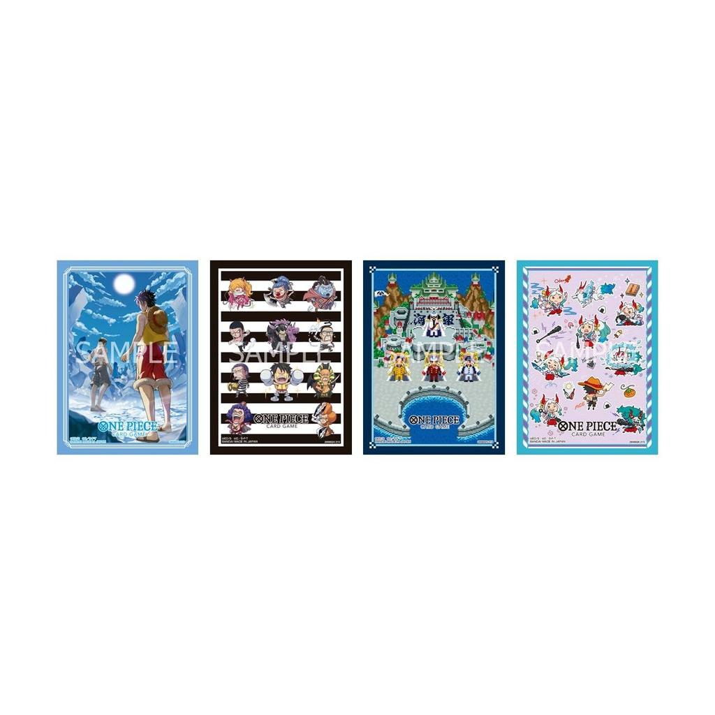 BANDAI ONE PIECE Card Game Official Sleeves 15 (Assorted 4 Types)