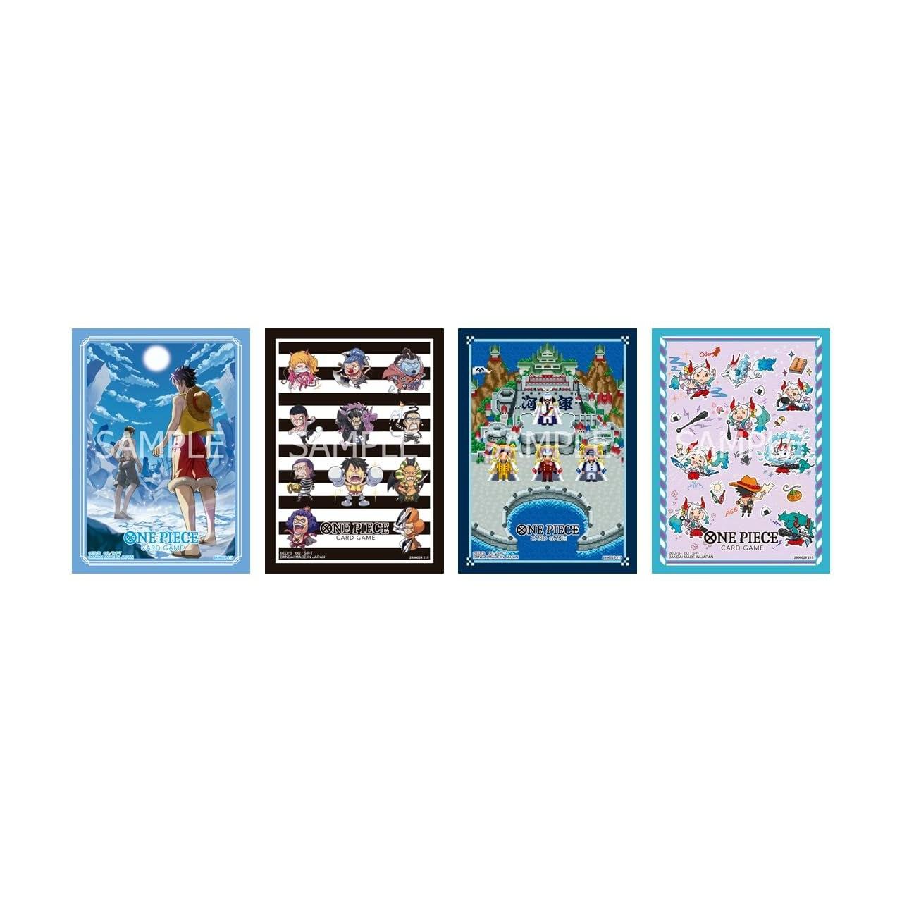 BANDAI ONE PIECE Card Game Official Sleeves 15 (Assorted 4 Types)