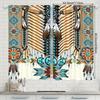 Set Of 2 Indian Feathers Print Curtains Suitable Bedroom Living Room Kitchen Decoration Home Window Made Polyester Sitting Treatment