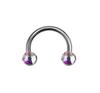 Titanium Horseshoe With Colorful Zirconia - Tkp-005 1.2/10/3