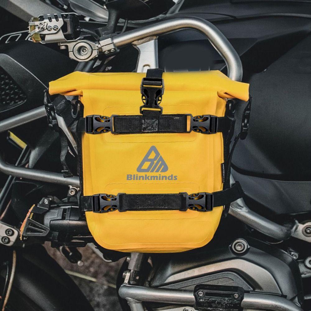 PVC Large Capacity Waterproof Motorcycle Protective Bar Side Bag Backpack Riding Bag