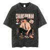 Chainsaw Man Aki Hayakawa Future Devil Vintage Washed Oversized Anime Streetwear Women And Men T-Shirt