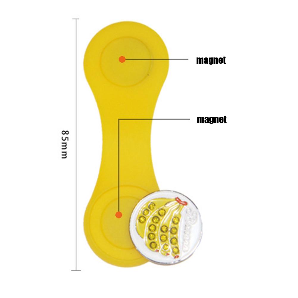 Golf Hat Clip Fruit Animal Plant Pattern Detachable Soft Lightweight Practical Silicone Golf Ball Marker