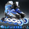 Adjustable Children's Inline Roller Skates Set with PVC Flash Wheels, Helmet, and Protective Gear