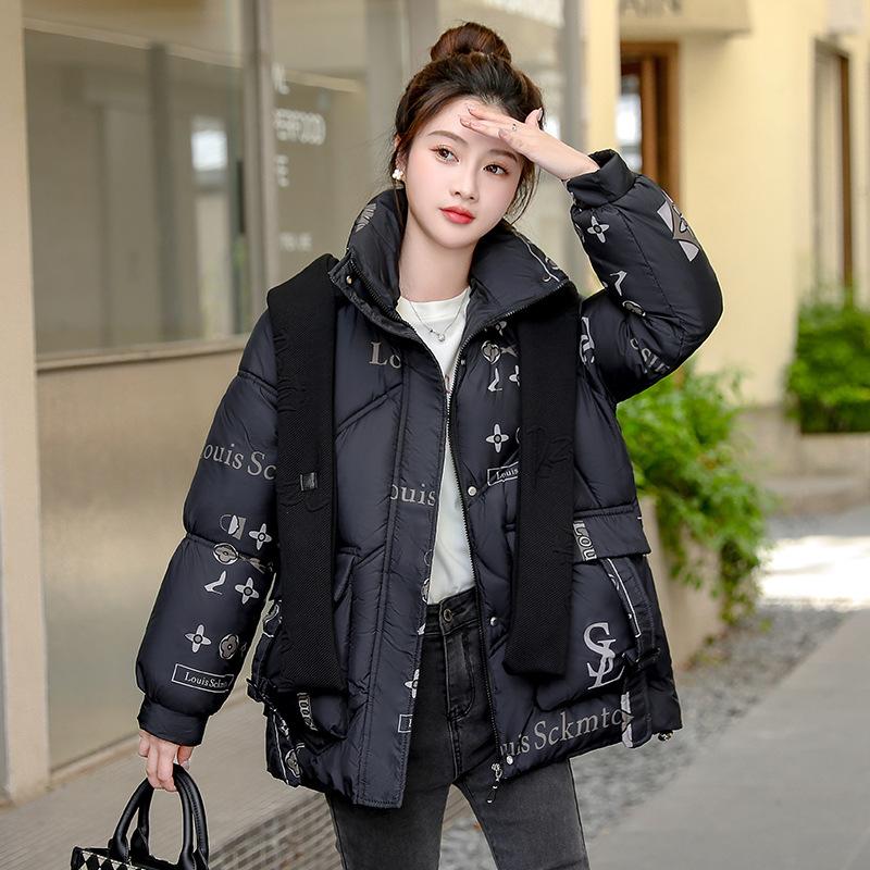 Down and Padded Jacket Winter 2025 New Fashion Padded Jacket Warm and Loose Thickened Hooded Cropped Jacket Cotton Jacket Ins