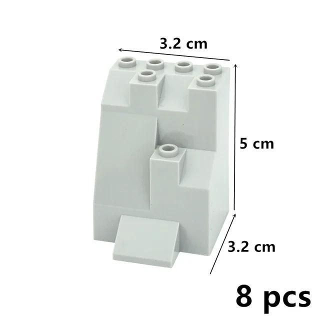 MOC Building Blocks Construction Drawbridge Mountain Rock Panel Rockery Hill Bridge DIY Bricks Accessories Creative Toys Leduo