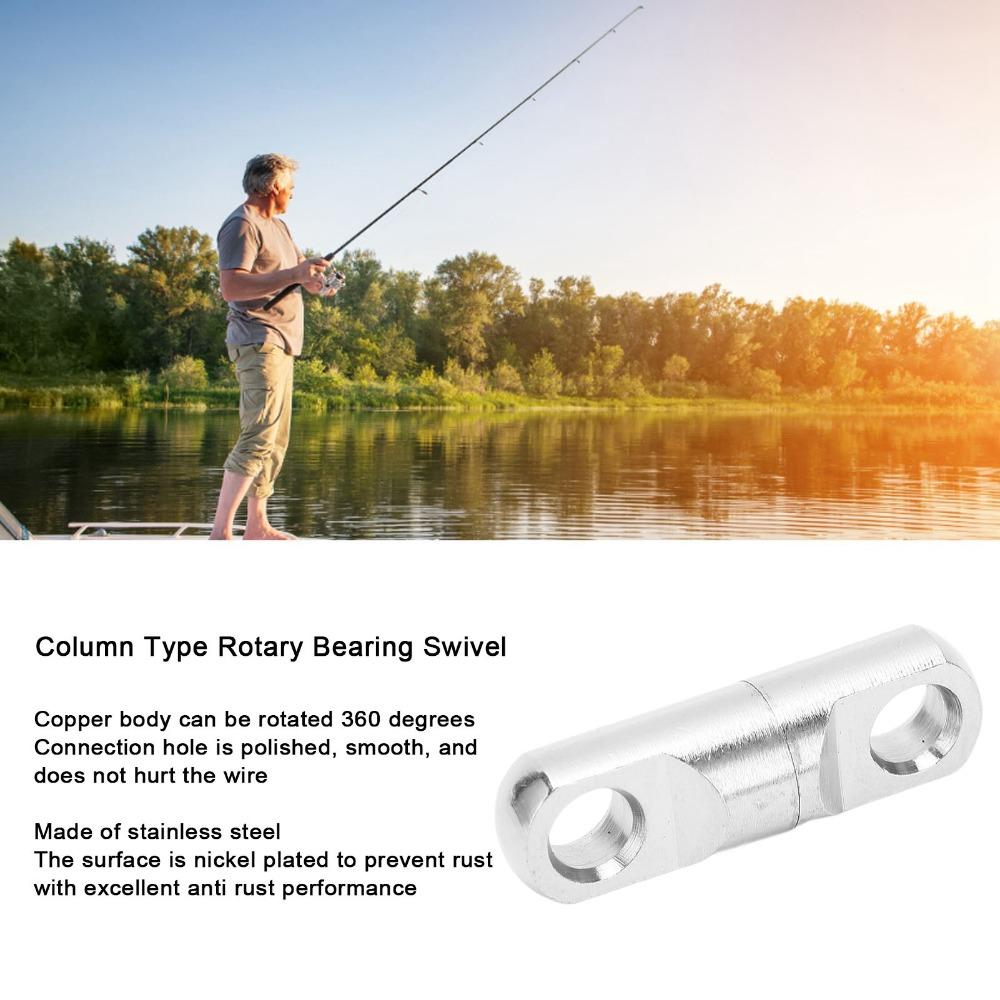 10PCS Stainless Steel Wind on Swivels 360° Rotary Fishing Hook Connector  Sea Ocean Fishing