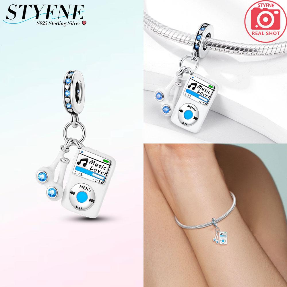 

Charms Plata Creative Blue Ipod Earphone Pendant Beads Fit Original Bracelets Charms For Women Jewelry Diy Making Gifts