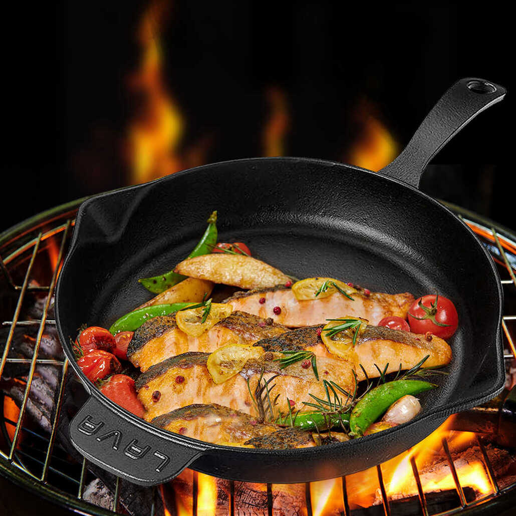 

Сковорода Lava Cast Iron 30 см с металлической ручкой