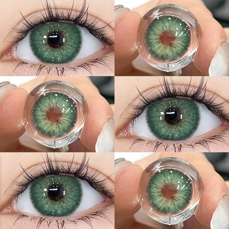 Kolorowe źrenice dla oczu Niebieskie źrenice Zielone Wysokiej Jakości Kolorowe Soczewki Kontaktowe Brązowe Naturalne Soczewki Szare Soczewki Oczne Roczne