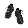 New Punk Style Women Shoes Lace-up Heel Height 6CM Platform Shoes Woman Metal Decor Woman Sneakers Gothic Ankle Rock Boots