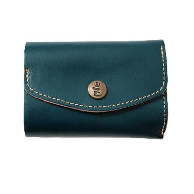 Coin Catcher Wallet Billfold Genuine Leather Tochigi Leather Made In Japan X [Zario Grande] Men's Women's [ZAG-0027] (Navy Camel)