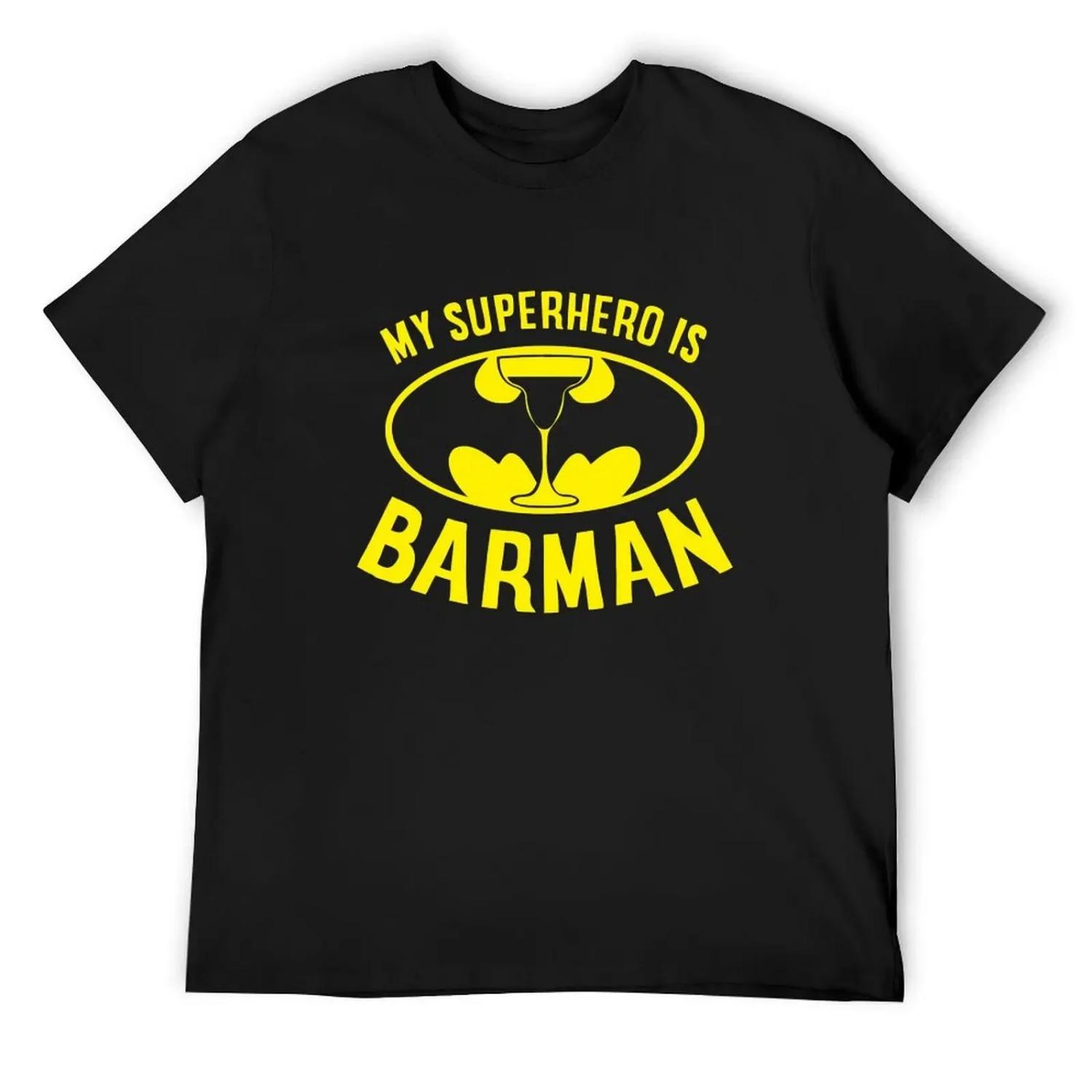 

Bartender - My superhero is barman T-Shirt topping anime clothes blanks men t shirts XXXXXL чорний