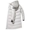 Men's down jacket mid-length hooded winter new thickened over-the-knee jacket men's casual couple style same style