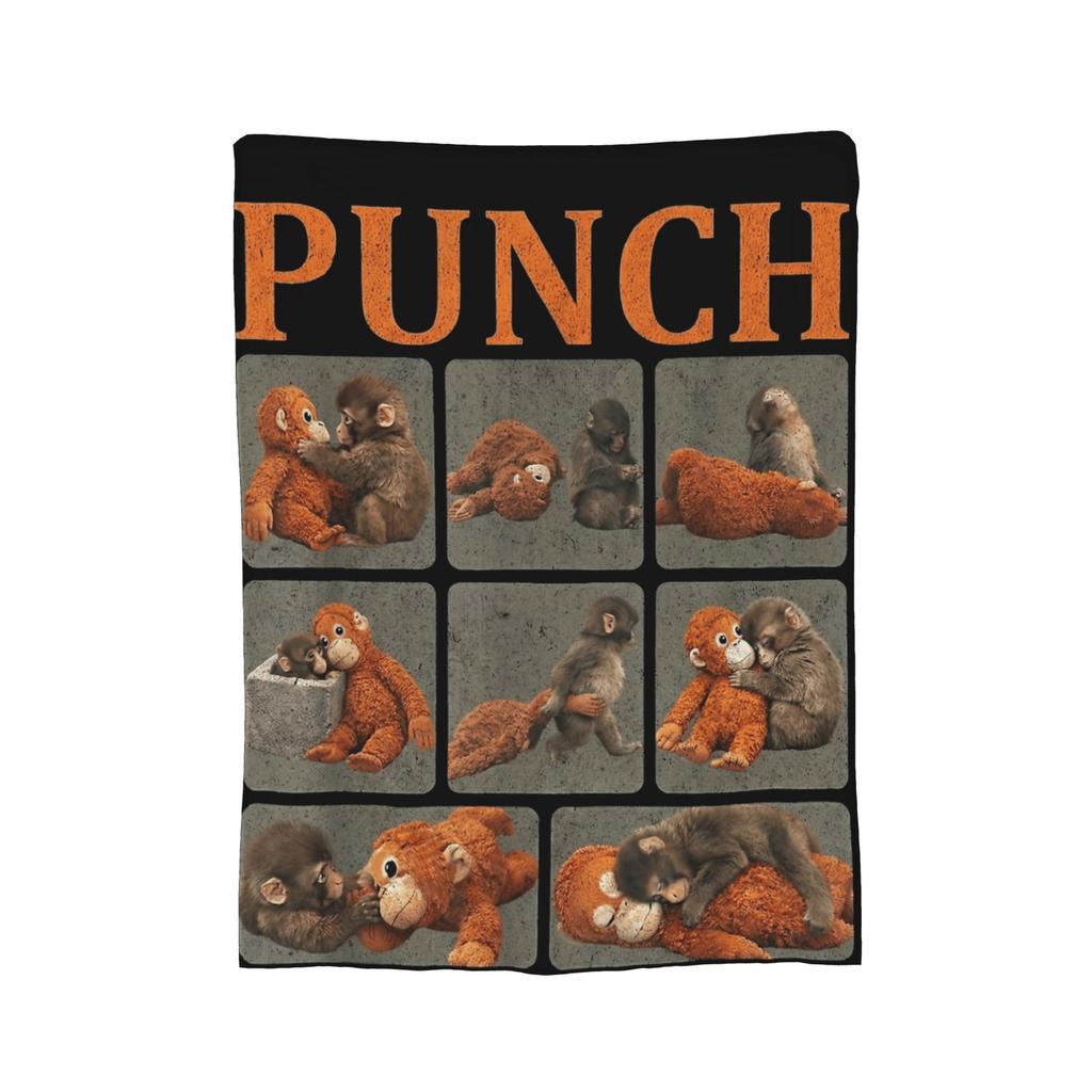 Ultimately I Have to Be Brave Lonely Punch Monkey Fleece Throw Blanket  Blankets for Home Travel Super Soft Plush Thin Quilt,