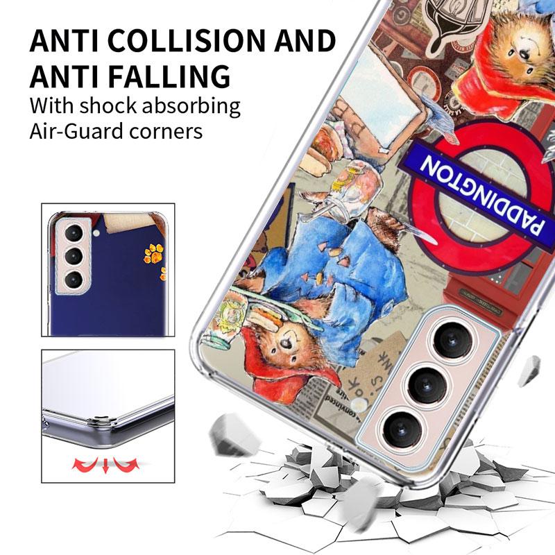 Cute P-Paddington Bear Phone Case For Samsung A16 A26 A36 A56 A17 A15 A25 A35 A55 A14 A24 A34 A54 A04S A05S Galaxy Note 20 10 9