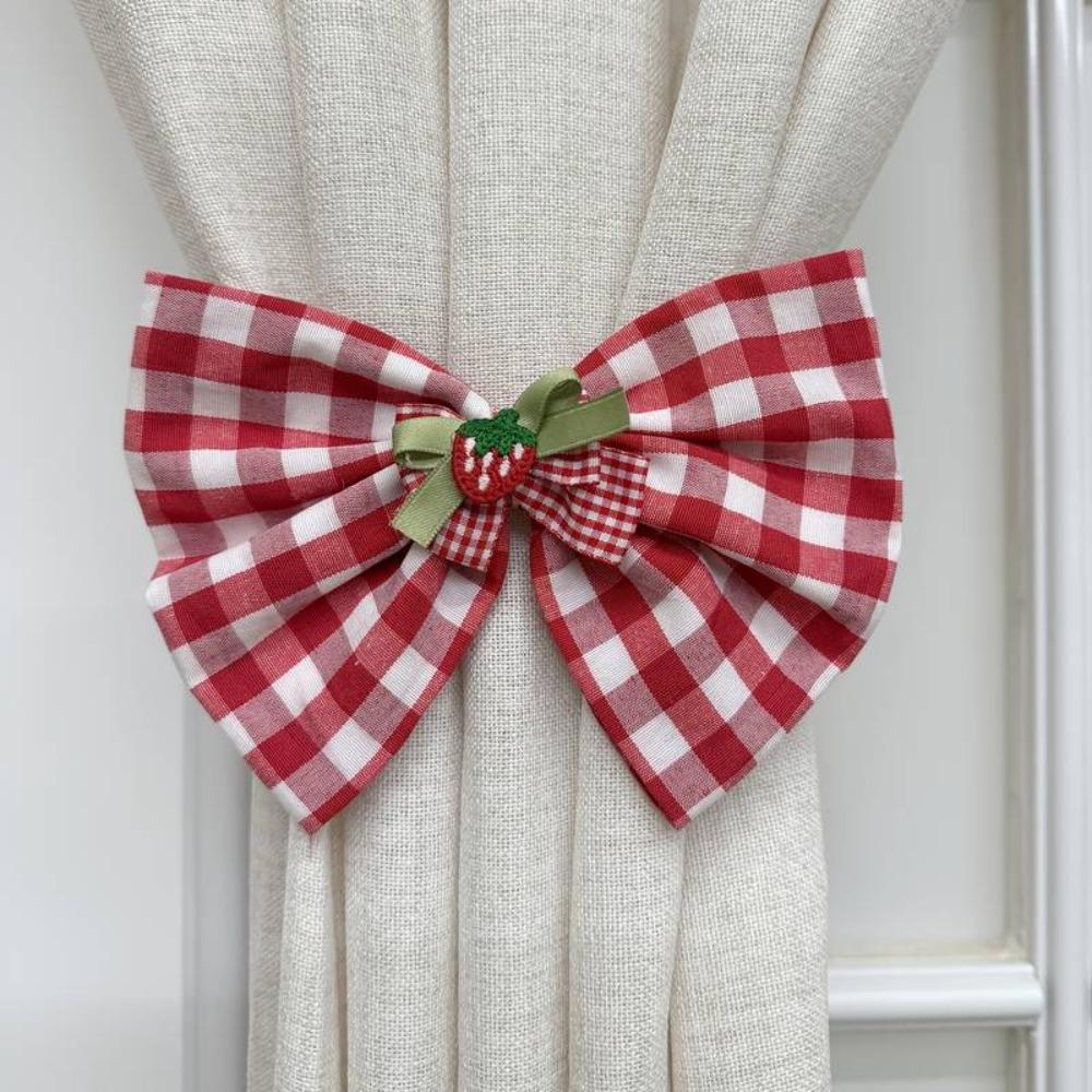 Adjustable Curtain Binding Straps Strawberry Design Curtain Buckle Living Room