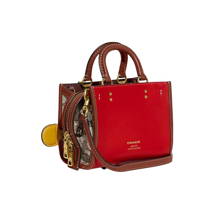 New COACH Rogue Cow Leather Handbag Shoulder Bag Crossbody Bag Small Size Women's True Red CC397-B4UPQ