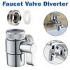 Faucet Valve Diverter Three Way Water Taps Connector Adapter Kitchen Bathroom Faucet Accessory For Connecting Angle Valve Hose