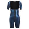 Women's European-American Sauna Sweat Body Shaper Yoga Suit, Short Sleeve, One-Piece