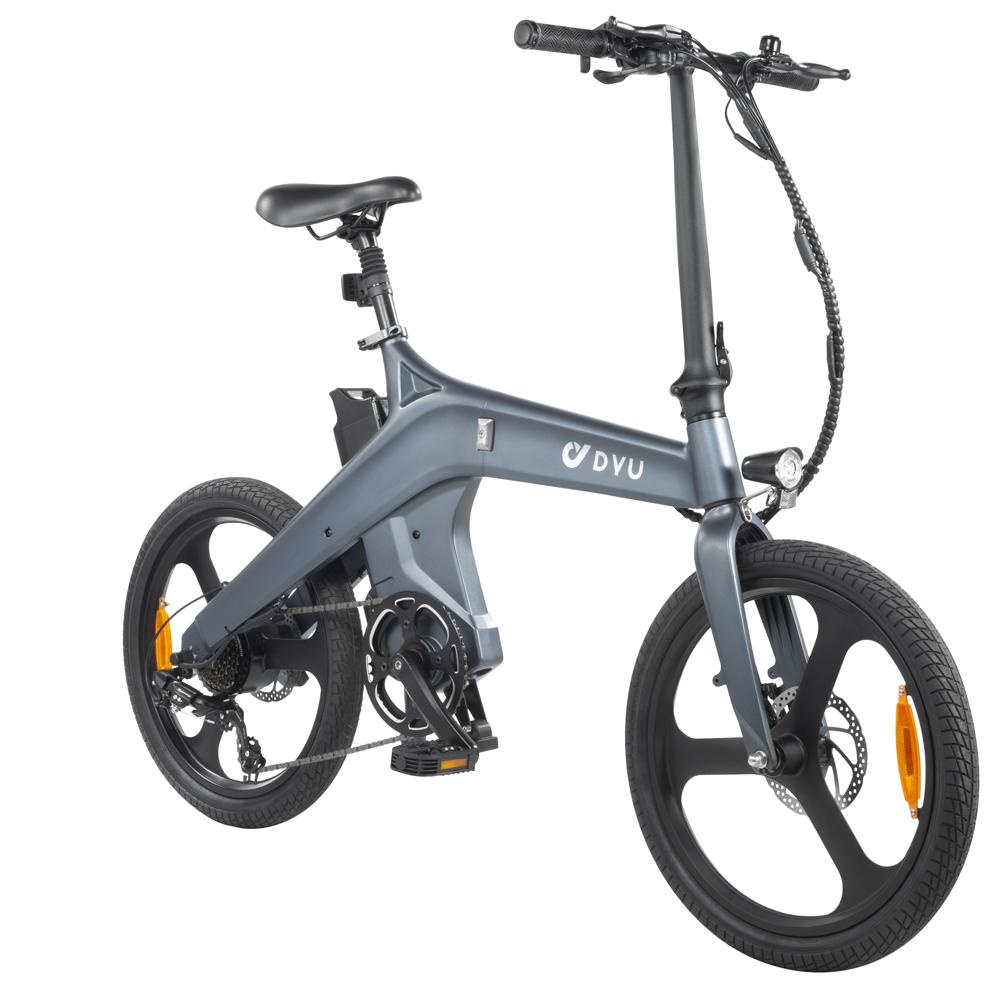 DYU T1 Elektrisches Fahrrad 250W Motor 20" Reifen Faltbares E-Bike Für Erwachsene 36V 10Ah Doppelscheibenbremsen Höchstgeschwindigkeit 25 km/h Maximale Belastung 120 kg