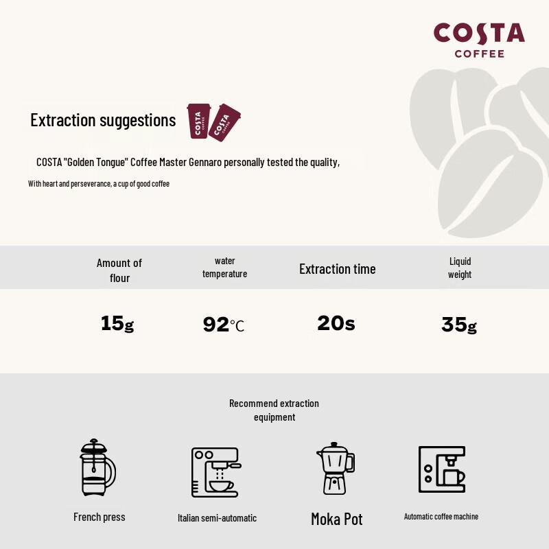 COSTA Italian Blend Coffee Beans