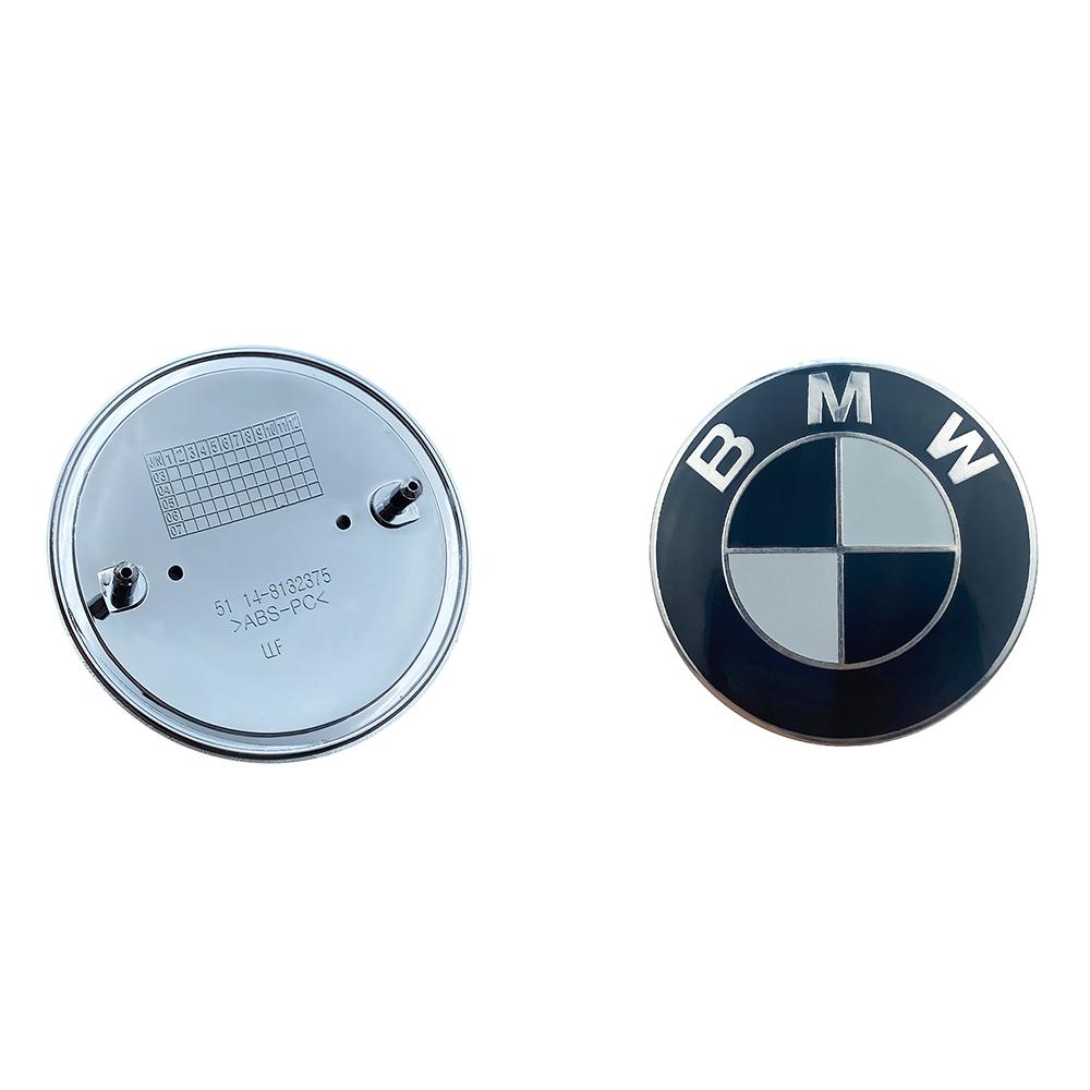 

82mm 74mm 2pcs Chrome Base Front Rear boot badges hood trunk Emblem logo For BMW E46 E39 E38 E90 E60 Z3 Z4 X5 X6 Accessories 1X82mm 1X74mm