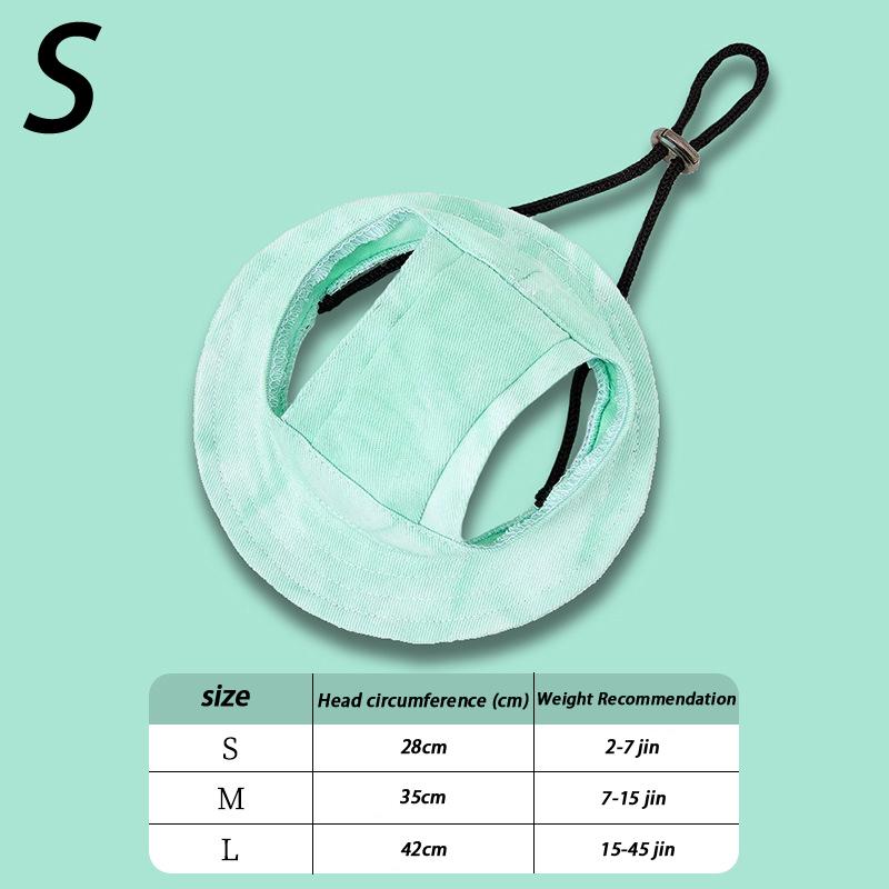 Cat Hat Dog Sun Hat Ear-Exposing Head Cover Pet Fisherman Hat Head Accessory