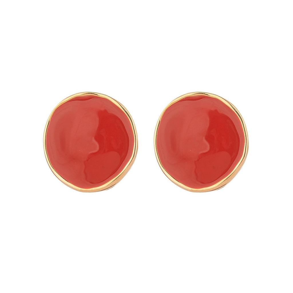 Festive Red Geometric Earrings: Versatile and Elegant for All Seasons