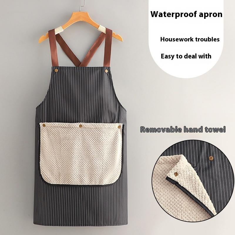Kitchen Household Cooking Apron Men Women Oil-Proof Waterproof Adult Waist  Coffee Overalls Apron Kitchen Accessories
