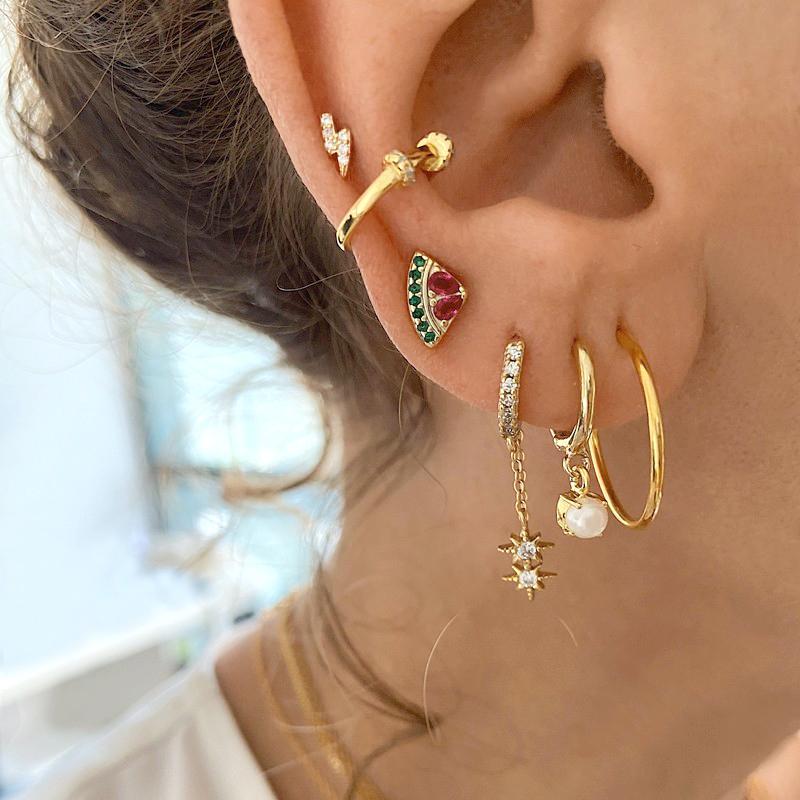 925 Silver Needle Luxury Long Chain Tassel Crystal Stud Earrings For Women Exquisite Pendant Gold Earrings Fine Jewelry