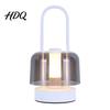 Outdoor Dining Table Light Cordless LED Lamp Portable Rechargeable Desk with Handle Stepless Dimming Nightstand Lamp Touch Control Modern Minimalist
