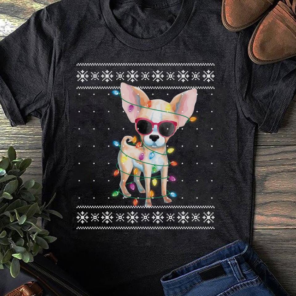 Chihuahua Dog Mom Ugly Christmas Sweater Sweatshirt - Funny Dog Lover Gift