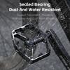 WEST BIKING Bicycle Pedals Sealed DU Bearing Nonslip Pedal Mountain Road Bike Cycling Alloy MTB Pedal Bicycle Accessories