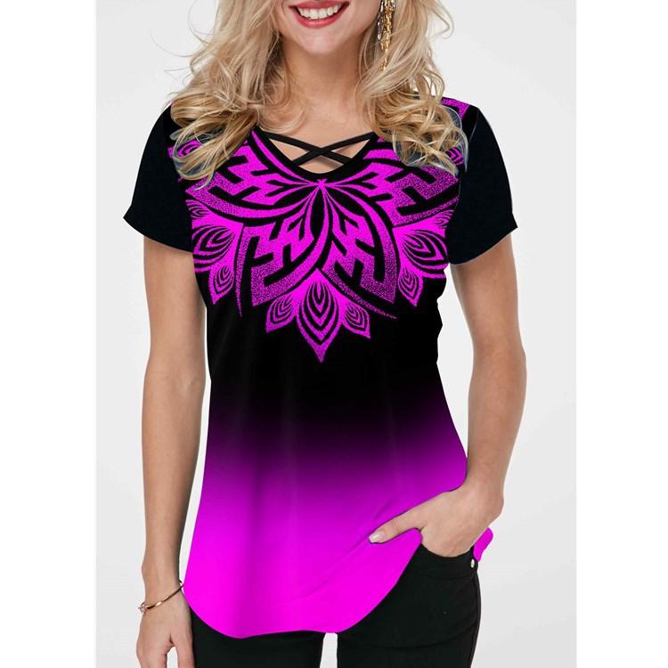 IHUASU Women s Fashion Casual Short Sleeve Blouses & Shirts S