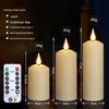 LED Battery-Powered Timer Candle with Remote Control - Romantic Water Drop Effect for Home Decor