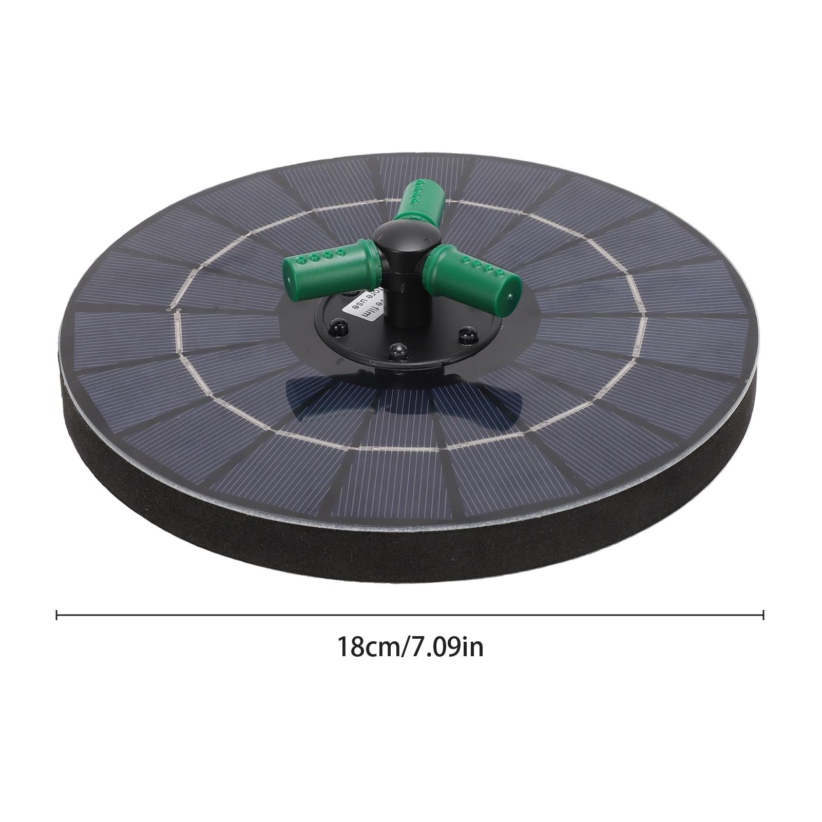 Fântână Solară cu Lumină Color RGB, Panou Solar din Sticlă de Înaltă Eficiență 4W 9V, Pompă de Fântână Plutitoare cu 7 Duze