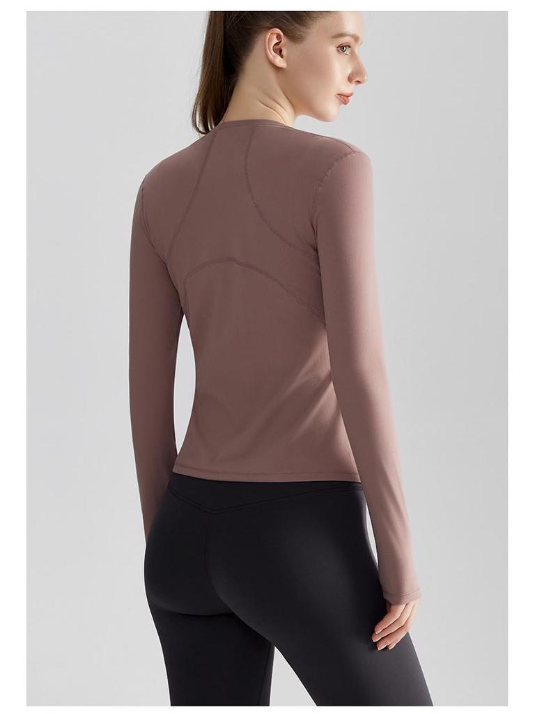 LAHN Women's Slimming Quick-Dry Long-Sleeve Sports Top - Breathable Outdoor Fitness & Yoga Wear