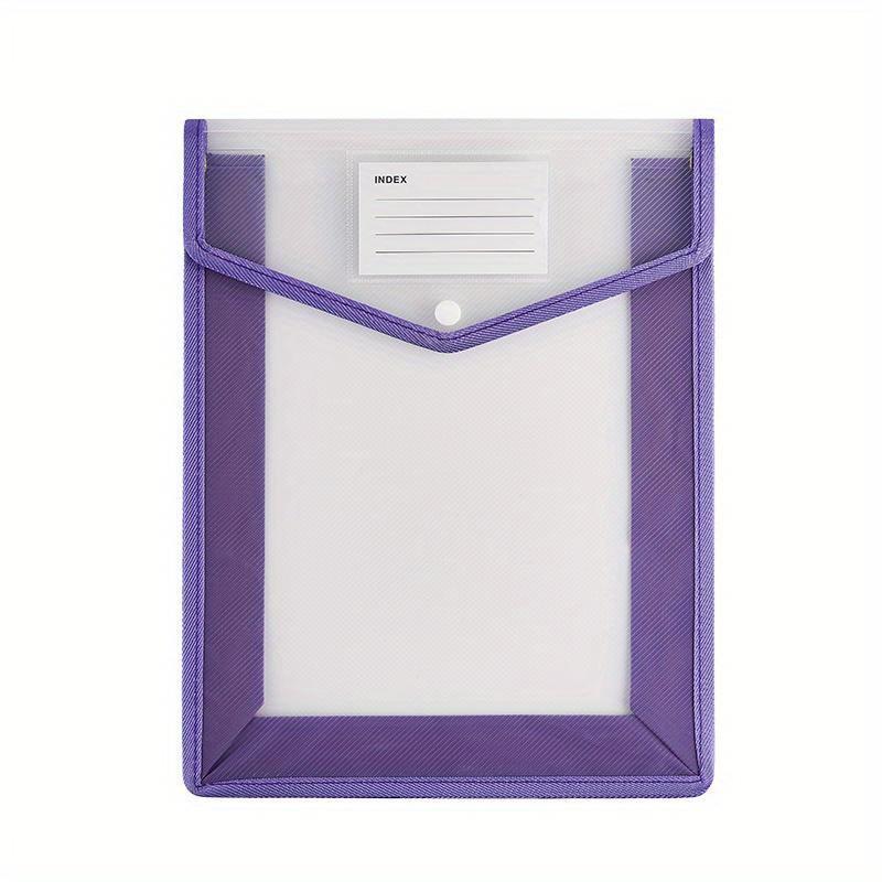 A4 Waterproof Transparent Document Storage Organizer Three-Dimensional File Bag Durable Waterproof Large Capacity