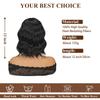Short Curly Wavy Bob Wig 12 Inch Shoulder Length Middle Part Short Brown Wig Heat Resistant Synthetic Party Costume Cosplay Wig For Girls Wear Wigs