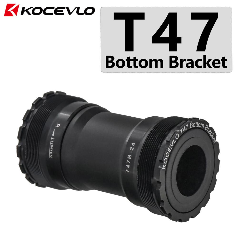 KOCEVLO T47 Threaded Bottom Bracket Inner Diameter 47mm Width 68-86.5MM Aluminum Bearing For 24MM Cranksets Central Axis T47-24