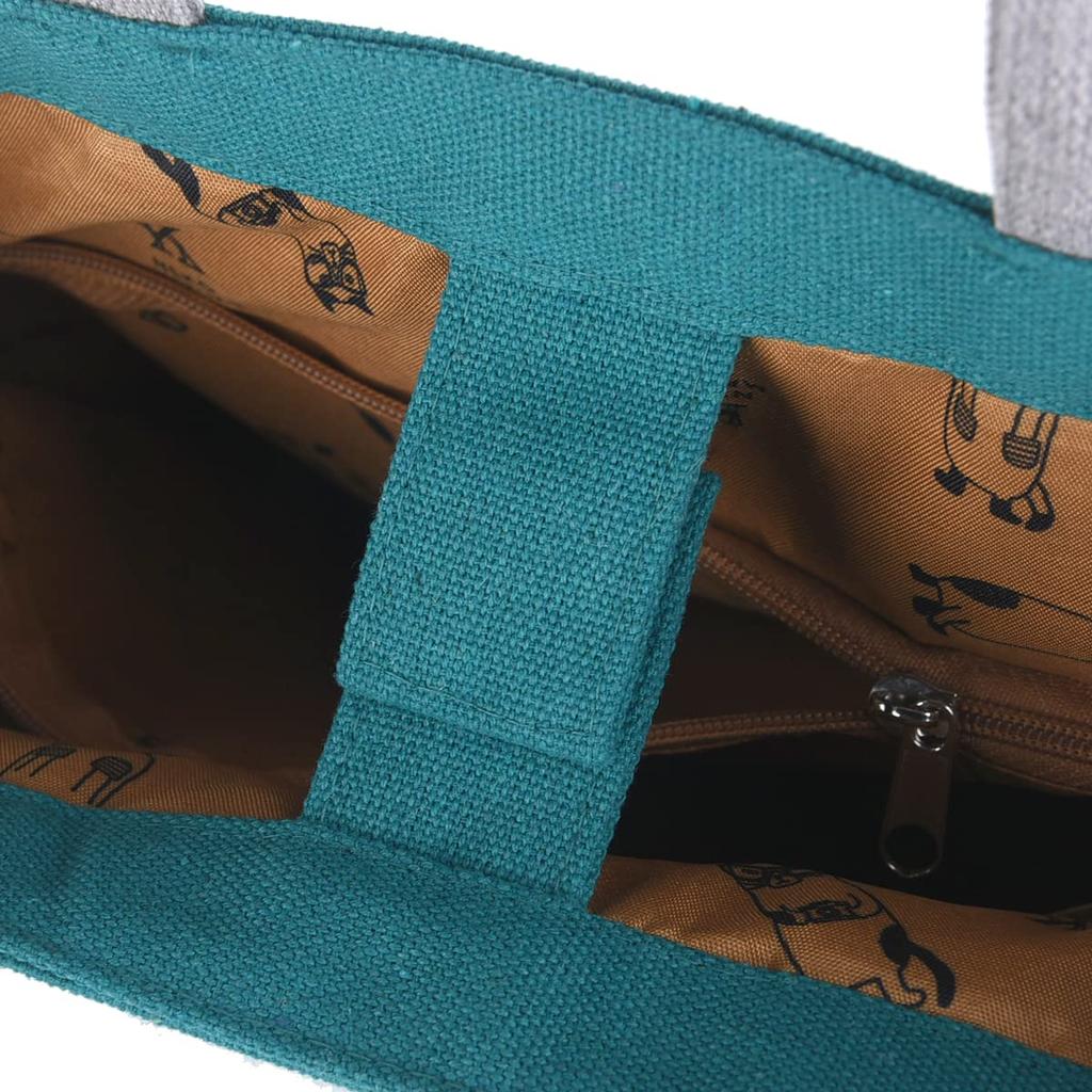 [Kusuguru Japan] Tote Bag, Japanese Pattern, Green