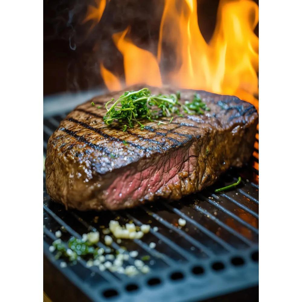 Delicious Grilled Tomahawk Steak Posters Retro Meat Cuts Steak Guide BBQ Prints Canvas Painting Wall Pictures Home Kitchen Decor
