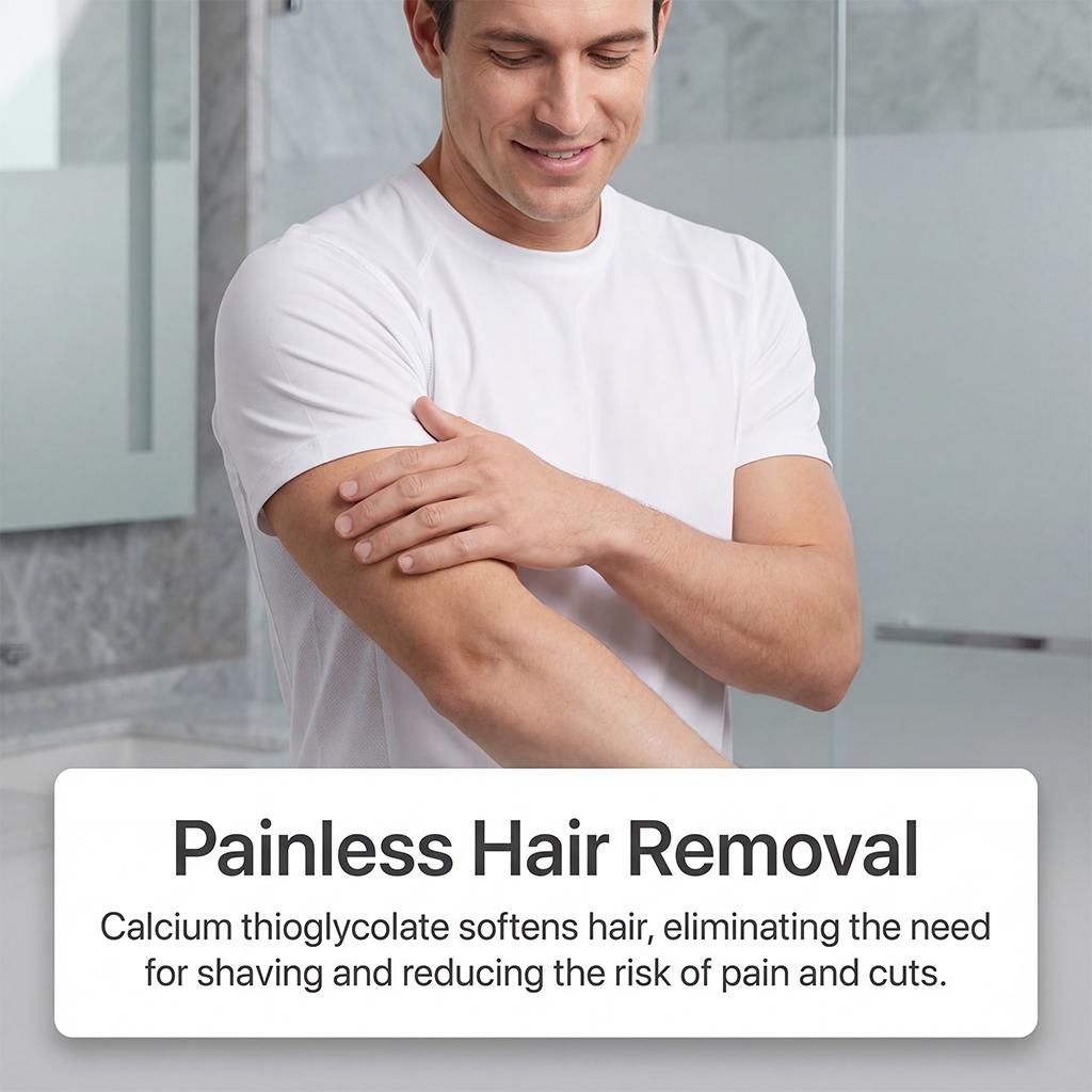 Men's Gentle Hair Removal Cream Gently Cares For Hair Removal, Cleanses The Body, Leaves It Smooth And Refreshed.