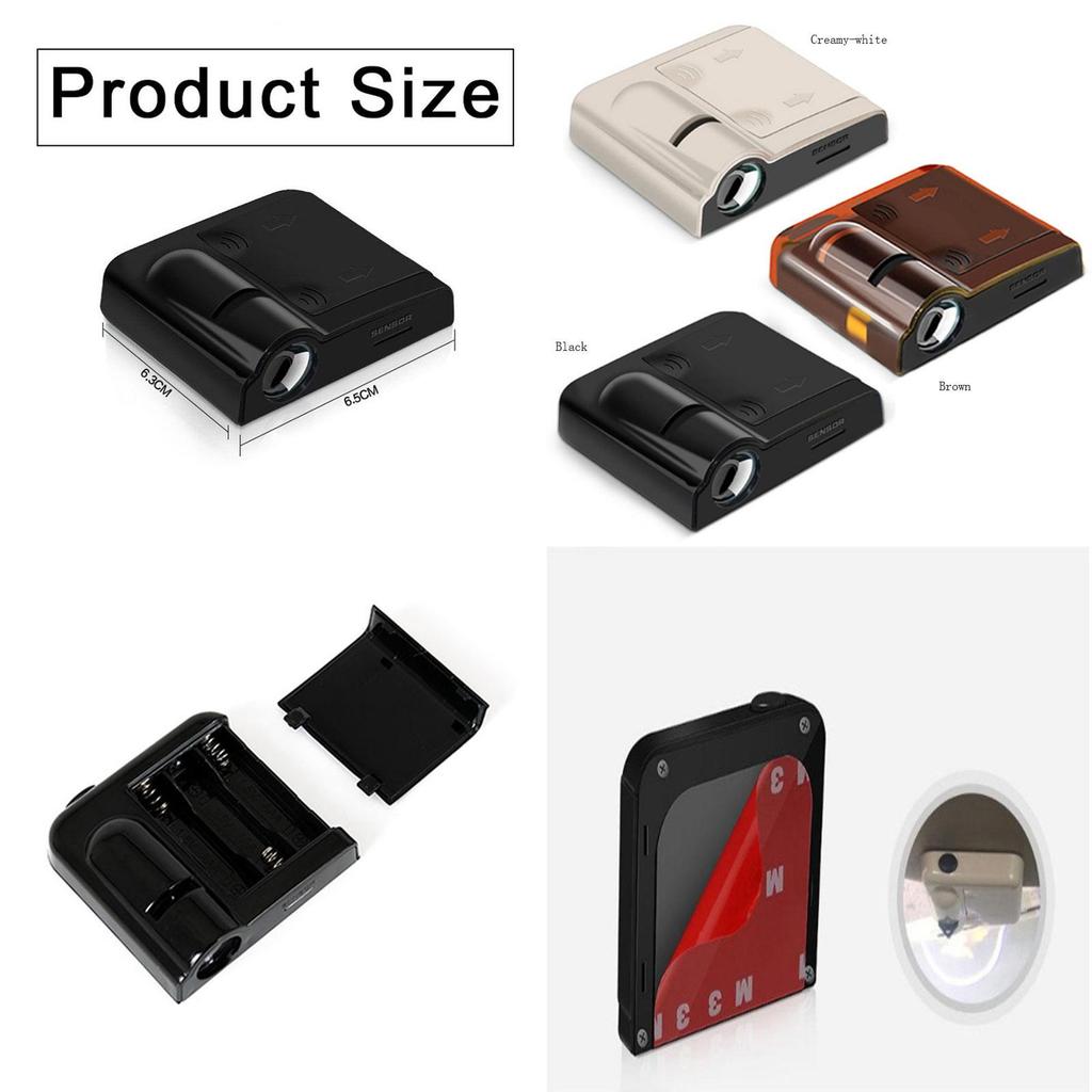 2pcs Car Door Welcome Projector Led Lamp Wireless Spotlight Universal For