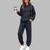 Damen Kapuzenpullover mit Futter und Jogginghose Set Lockerer Fit Lässiger Trainingsanzug