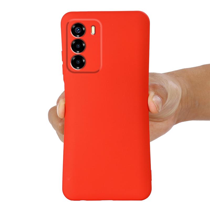 Płynne silikonowe etui do ZTE Blade V40 Vita, Miękka wyściółka, Odporne na zarysowania etui na telefon z paskiem