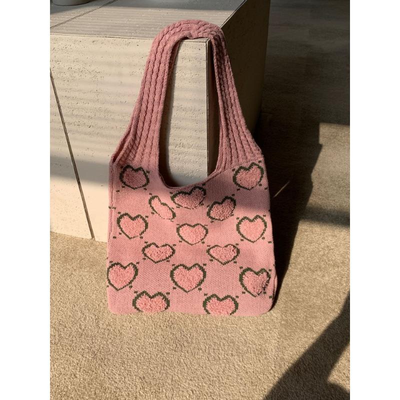 Knitted Bag Woven Bag All-in-one Women's Bag High-grade Exquisite Niche Shoulder Bag