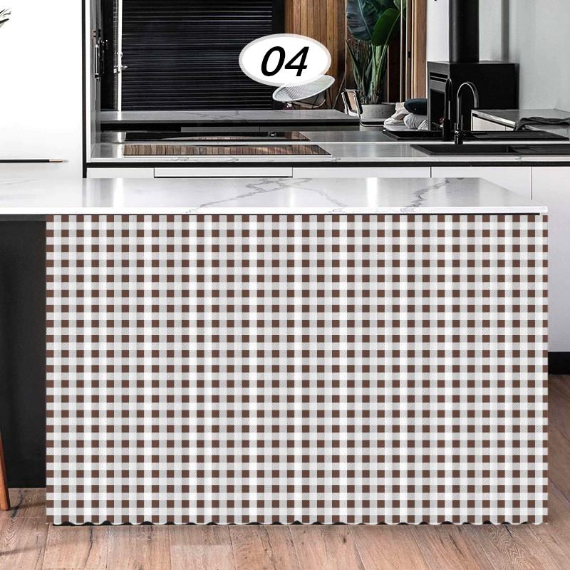 100x140cm Self-Adhesive Dustproof Curtain Kitchen Cabinet Open Shelves Cupboard Cover Cloth Decorative Short Curtains