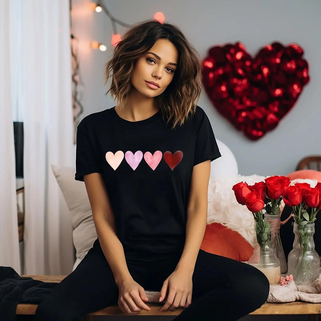 Valentine Heart Sweat T Shirt Cute Vintage Pullover